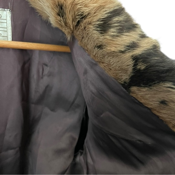 Women's Tan and Brown Fur Jacket - Picture 13 of 14